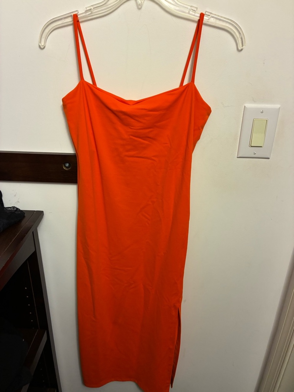 Susana Monaco Orange Slip Midi Dress
